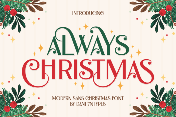 Always Christmas: A Festive Display Font for Branding