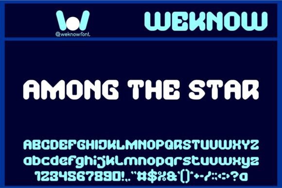 Among the Star: A Unique Display Font for Modern Brands