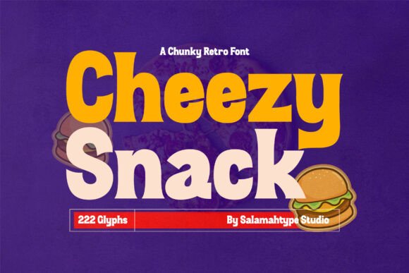 Cheezy Snack: A Bold Retro Typeface for Viral Campaigns