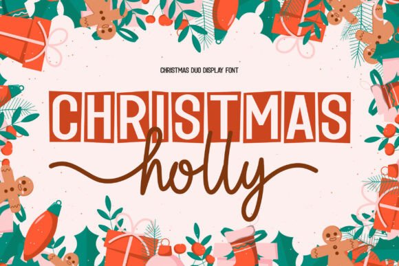 Christmas Holly Duo: A Festive Display Font for Holiday Editors