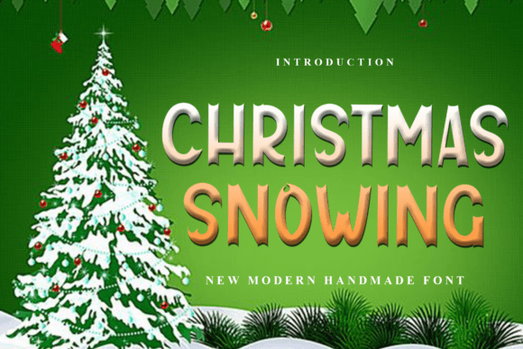 Christmas Snowing: A Warm Display Font for Makers