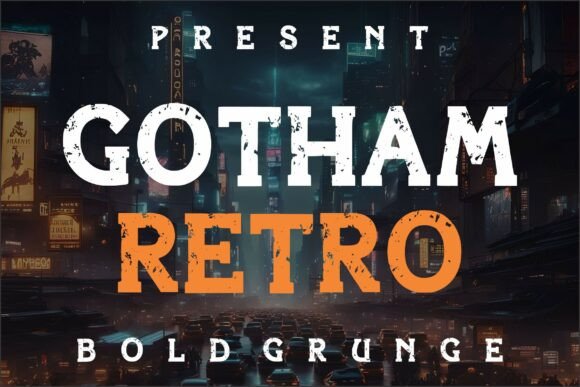 Gotham Retro: A Bold Display Font for Neo-Noir Web Design