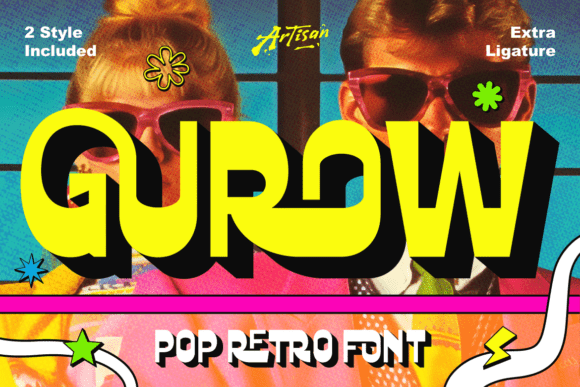 Gurow: A Bold Retro Display Font for Makers