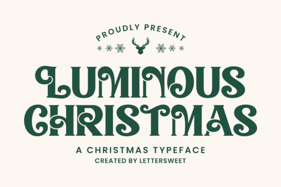 Luminous Christmas: A Warm Display Font for Holiday Makers