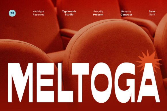 Meltoga: A Bold Retro Display Font for Modern Editorial Design