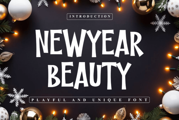 Newyear Beauty Font: Bold Type for Crafters