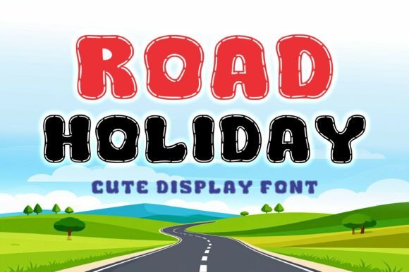 Road Holiday Typeface for Playful Branding
