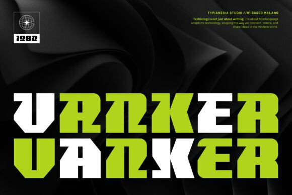 Vanker: A Modern Futuristic Typeface for Bold Editorial Design