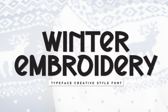 Winter Embroidery Font for Polished Brand Identity