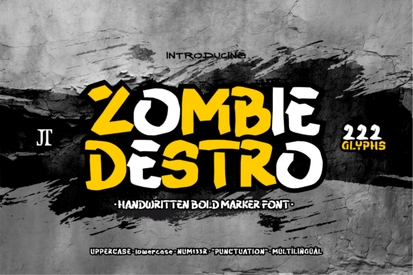Zombie Destro: A Chaotic Display Font for Bold Campaigns